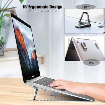 Stand Laptop Metal Foldable Anti Slip H5 Notebook Laptops Mount Holder Alumunium