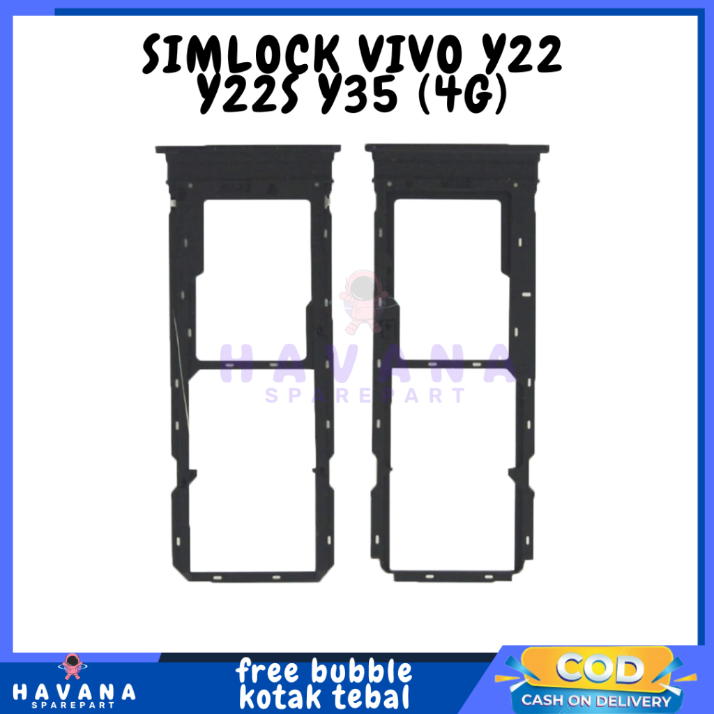 Jual SIMTRAY SIMLOCK TEMPAT KARTU VIVO Y22 Y22S Y35 (4G) - ORIGINAL ...