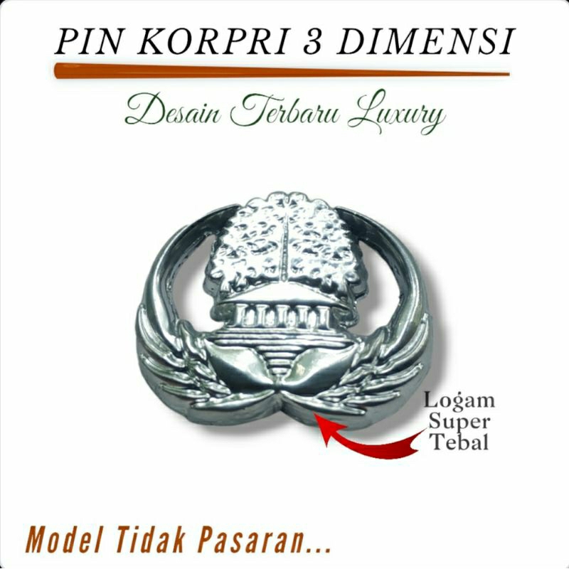 Jual PIN KORPRI PERAK | PIN KORPRI SILVER | PIN KORPRI 3 DIMENSI ...