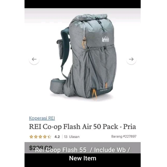 Jual REI Co-op Flash Air 50 Pack - Pria | Shopee Indonesia