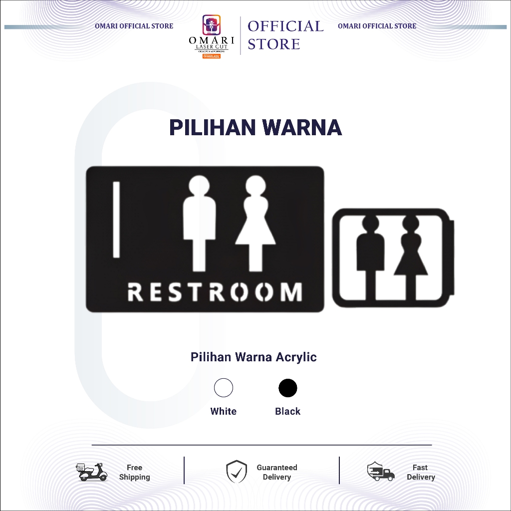 Jual OMARI Label Penunjuk Wc l Restroom | Shopee Indonesia
