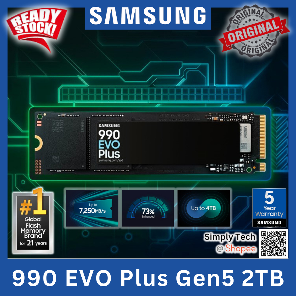 Jual SSD Samsung 990 EVO Plus 2TB NVMe Gen x2 EVO+