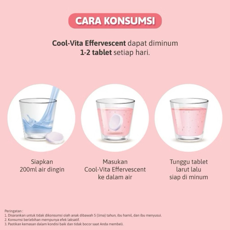 Jual 6 Botol Exclusive Packaging Coolvita Collagen Effervescent ...