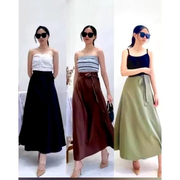 Rok Himari Skirt Korean Style Rok Lilit Satin Bahan Velvet Himari Skirt Premium Rok Jumbo