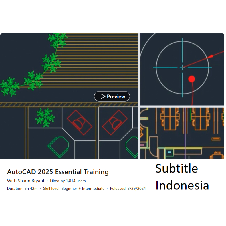 Jual Course AutoCAD 2025 Essential Training | Shopee Indonesia