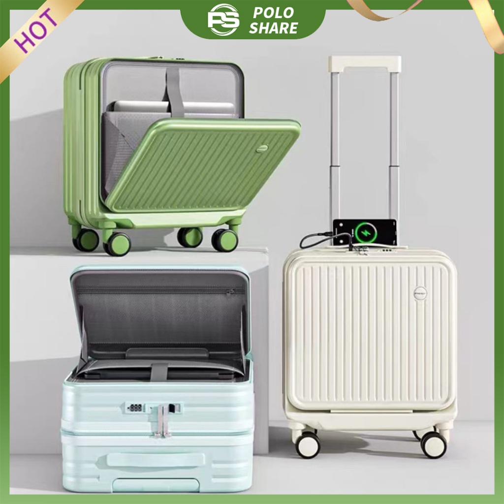 Jual Poloshare Koper Kabin 18 Inch Laptop Compartment Front Opening TSA ...