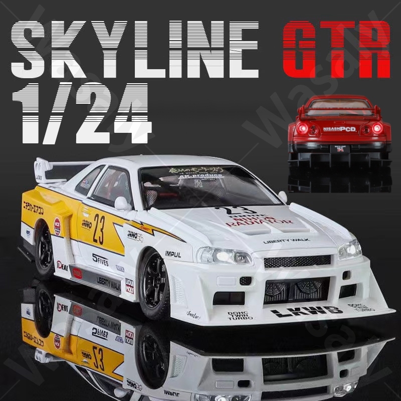 Jual DIECAST SKALA 1:24 LB-R34 SUPER SILHOUETTE SKYLINE CLASSIC LBWK ...