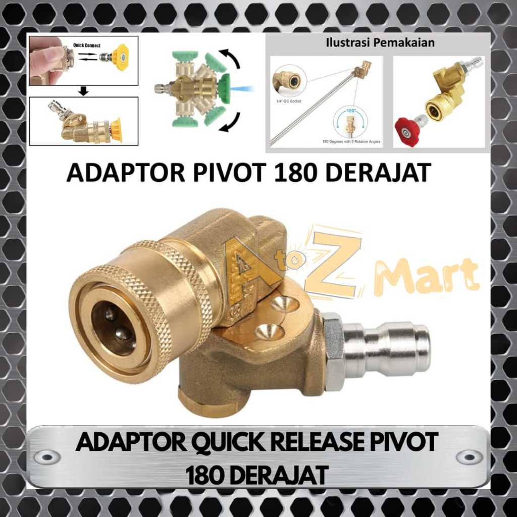 Jual KEPALA ADJUSTABLE PIVOT ADAPTOR ADAPTER KONEKTOR SAMBUNGAN NOZZLE ...