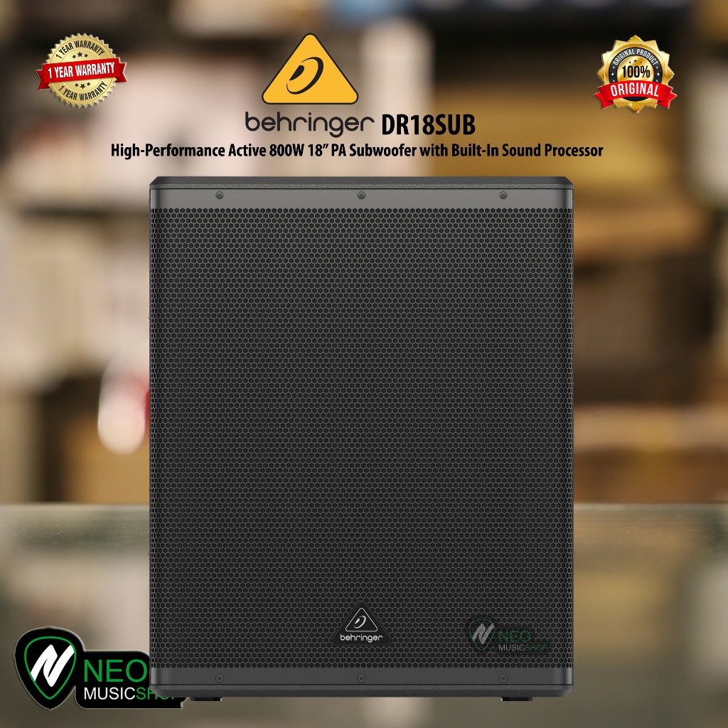 Jual Behringer DR18SUB Active 800W RMS 18” PA Subwoofer With Crossover ...