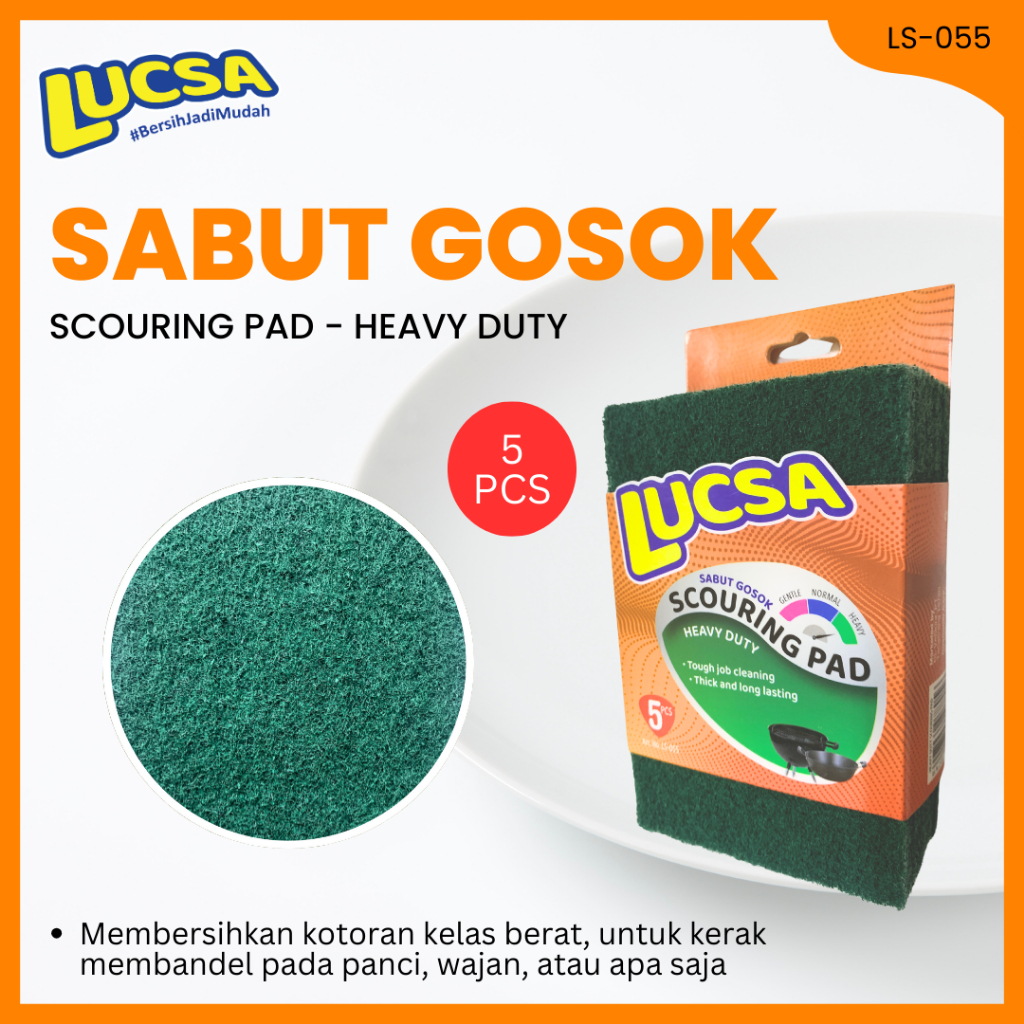Jual Myhomey Sabut cuci piring tapas gosok Scouring pads 5 pcs Heavy ...