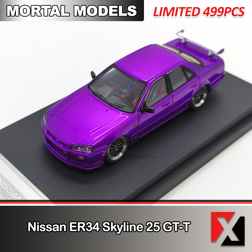 Jual MORTAL 1:64 Nissan ER34 Skyline 25GT-T Purple Nissan