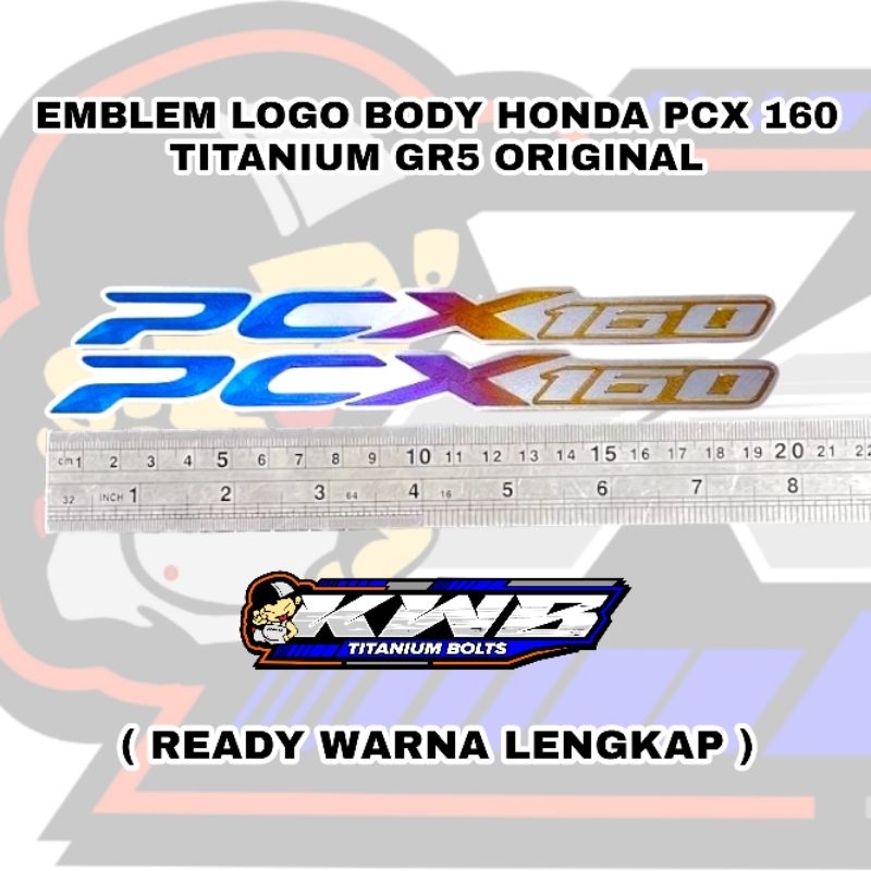 Jual Emblem logo body honda pcx 160 titanium gr5 original warna lengkap ...