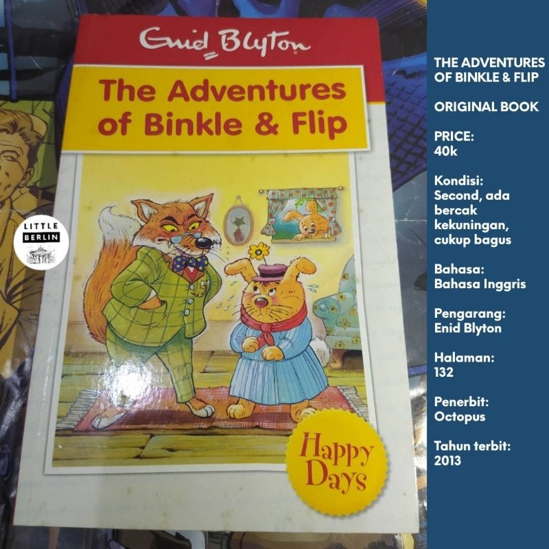 Jual ORIGINAL Buku Anak Import THE ADVENTURES OF BINKLE & FLIP Enid ...