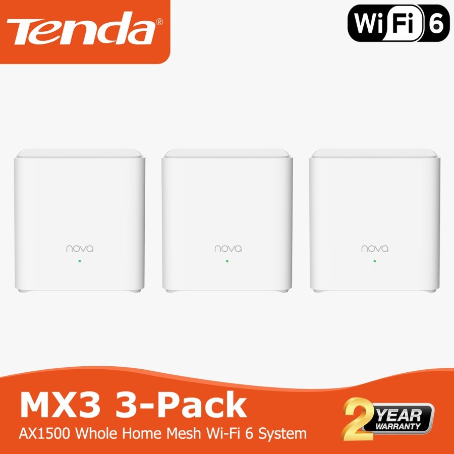 Jual Tenda MX3 3-Pack AX1500 Mesh Wi-Fi 6 System | Shopee Indonesia