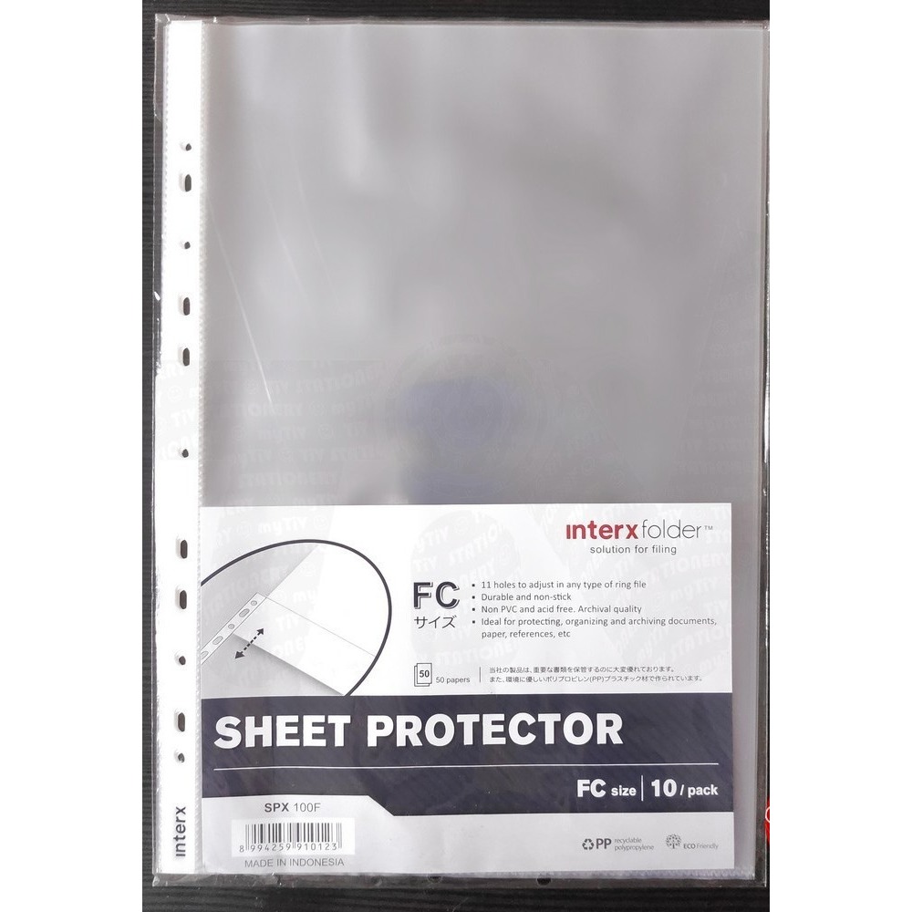 Jual INTER X - SHEET CLEAR PROTECTOR / TEMPAT PENYIMPANAN DOKUMEN ...