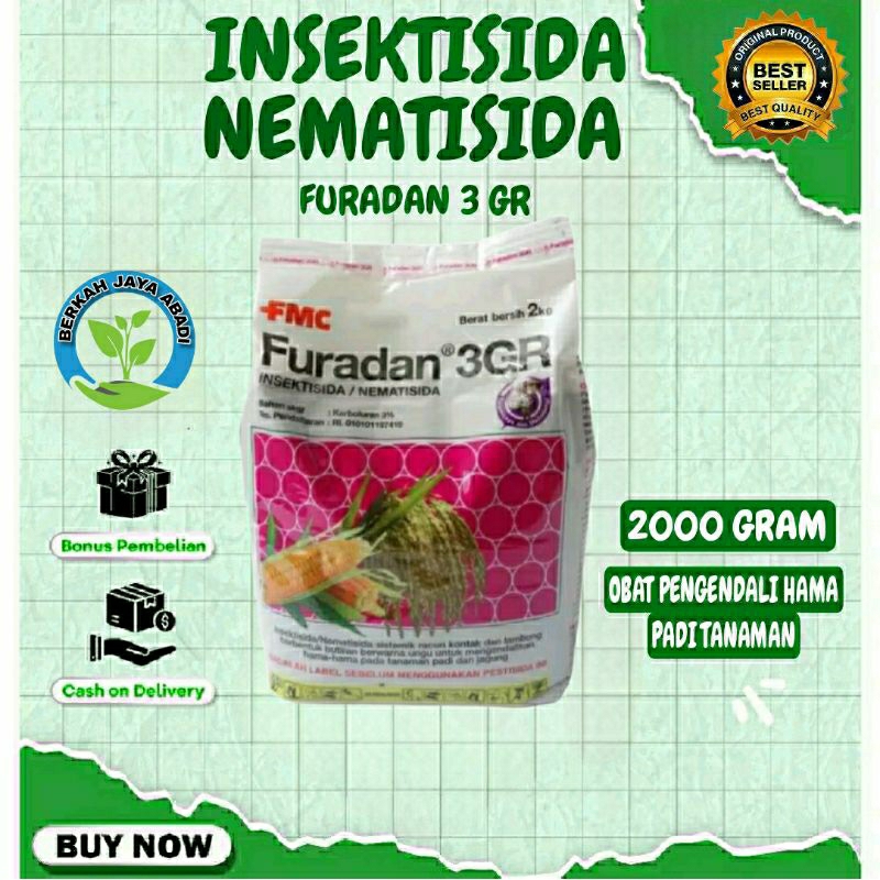 Jual Insektisida Nematisida Furadan 3Gr Kemasan 2kg Kemasan Pabrik ...