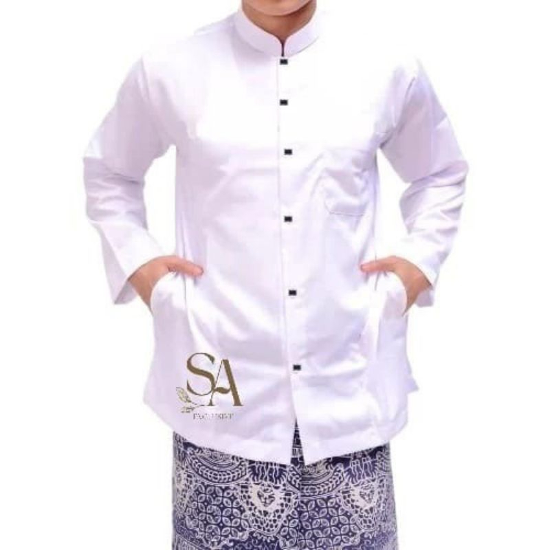 BAJU KOKO PRIA HAIBAH SULTAN  SAKU SAMPING LENGAN PANJANG