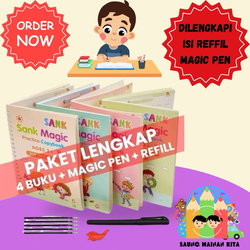 Jual Buku Sank Magic Tracing Math Drawing book Sarana belajar anak buku ...