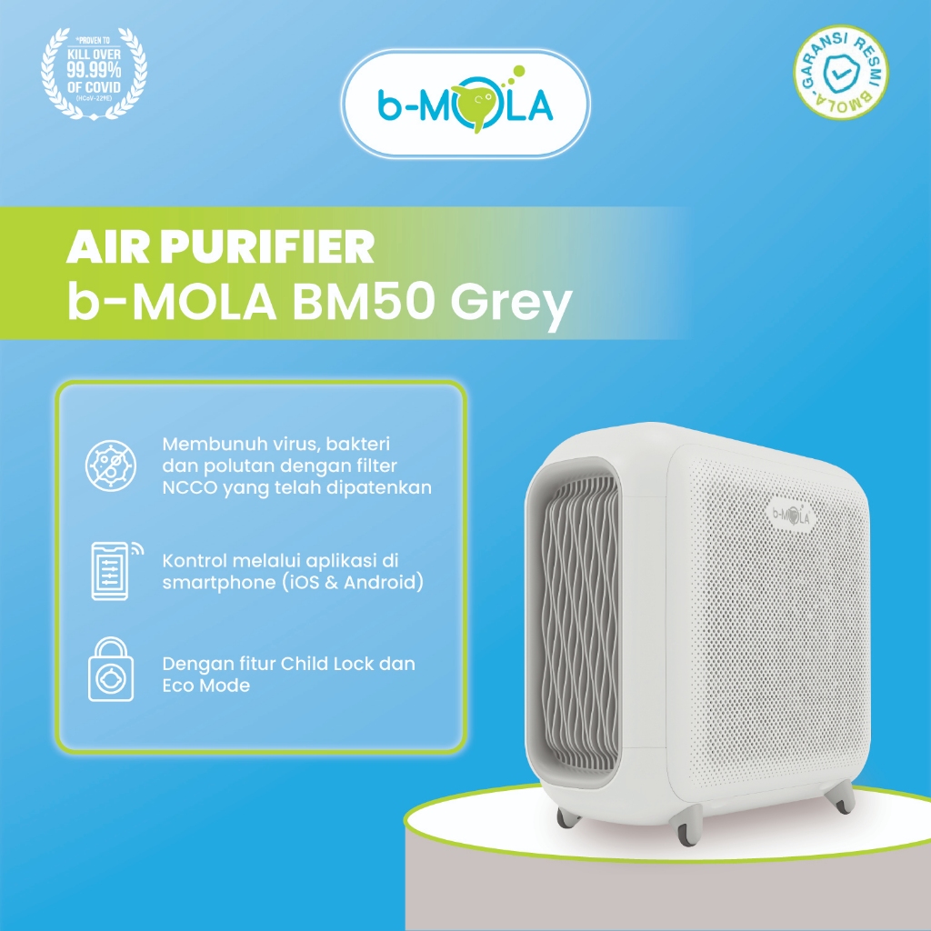 Jual b MOLA Air Purifier BM50 with NCCO HEPA H13 Medical Grade Shopee Indonesia