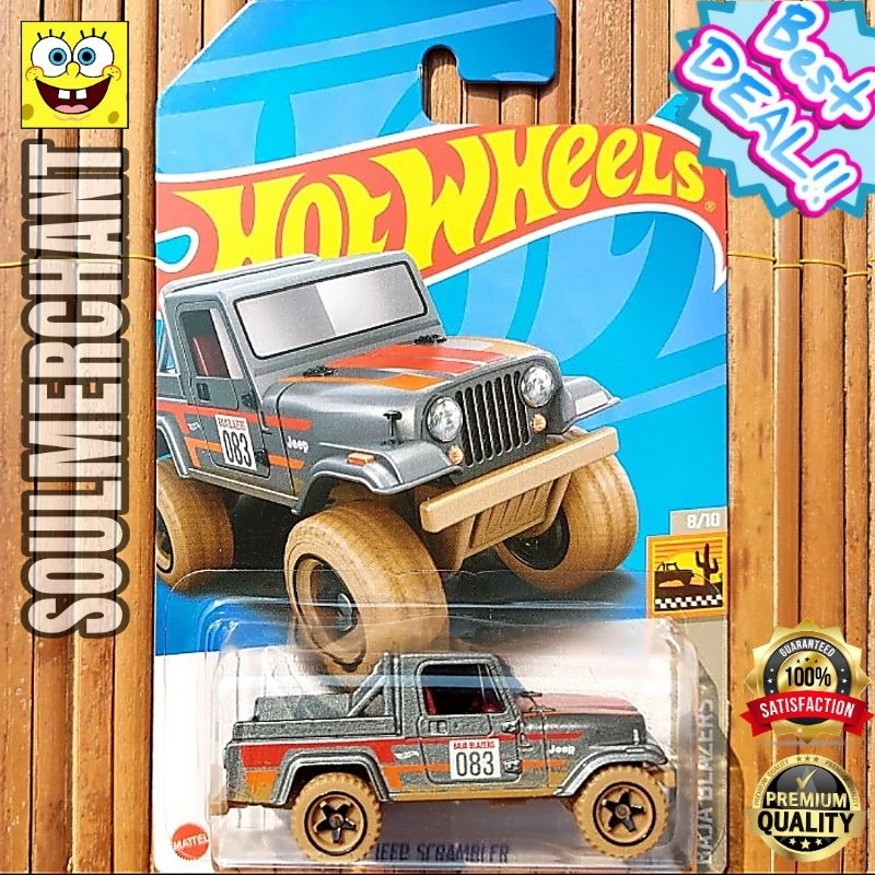 Hot Wheels Jeeps Scrambler Die-Cast Car - 1:64 Scale, Off Road 138/250, Black