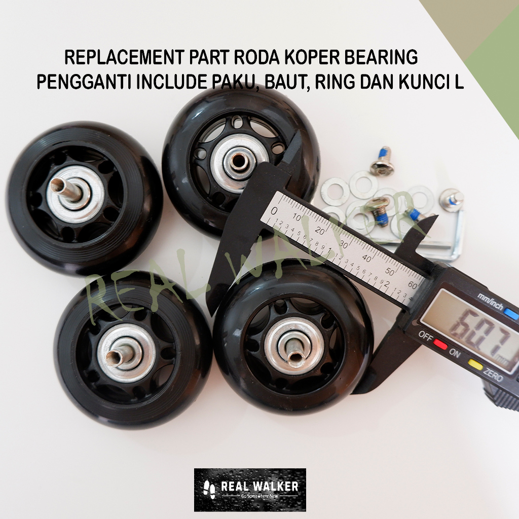 Jual RODA KOPER PENGGANTI DIAMETER 60MM RODA BEARING BAHAN PU KARET ...