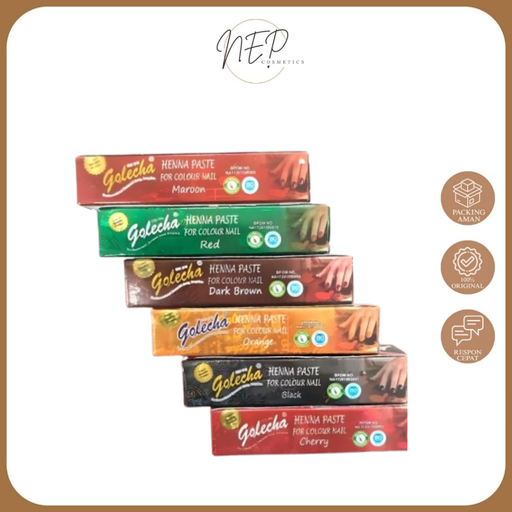 5 Tubes De Pâte Henné Golecha Noir – 100g Chacun, Pour Dessin, Décoration Et Body Art