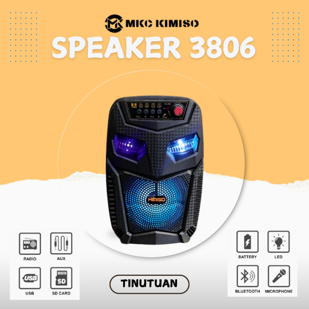 Jual SPEAKER BLUETOOTH FULL BASS SUARA BESAR FREE REMOTE & MIC KARAOKE ...
