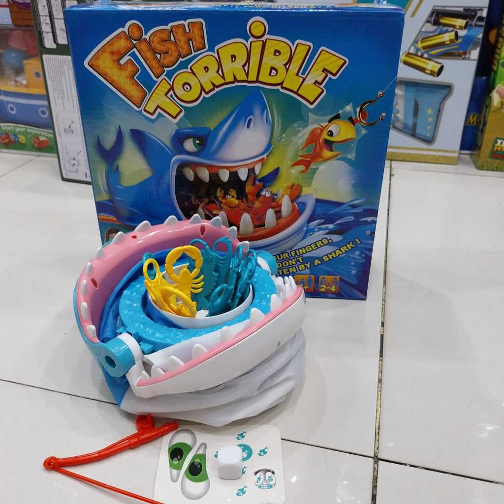 Jual Mainan Game pancing di dalam mulut ikan Hiu/FREE 1TOY RANDOM ...