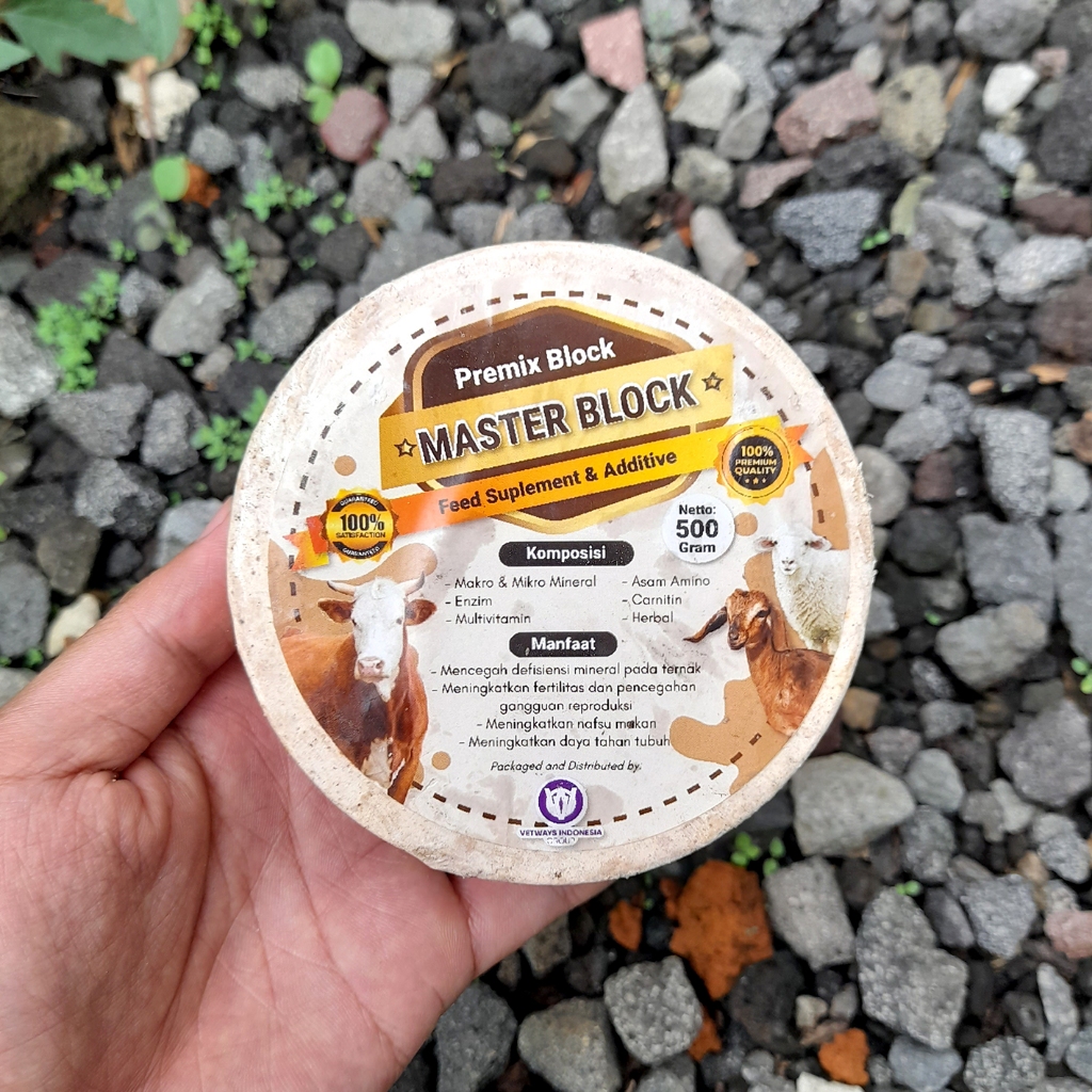 Jual MASTER BLOK 500 GRAM - Mineral Block Untuk Ternak | Shopee Indonesia