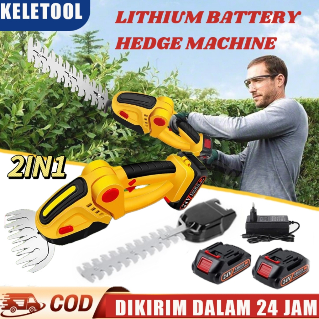 Jual Pisau Potong Rumput Pangkas Pagar Hedge Trimmer Cordless Garden ...