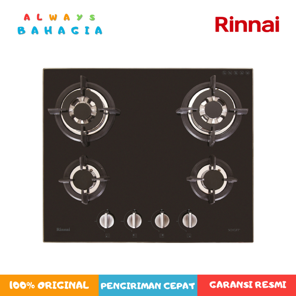Jual rinnai RB 64G kompor tanam gas 4 tungku | Shopee Indonesia