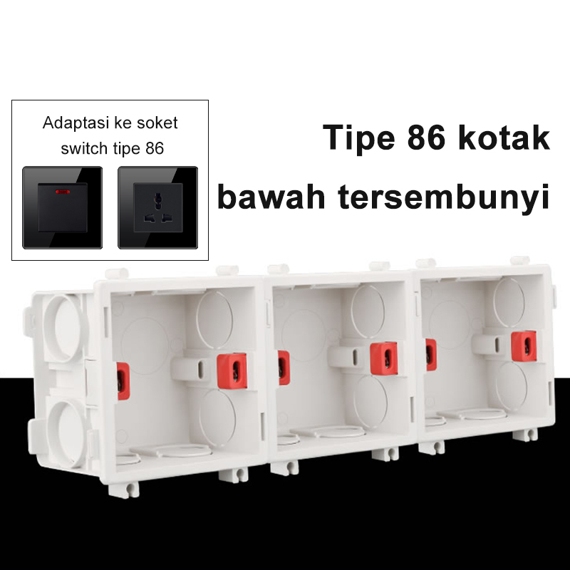 Jual Inbow Saklar 86*86mm Kotak Sakelar Soket Kotak Pemasangan Pvc ...