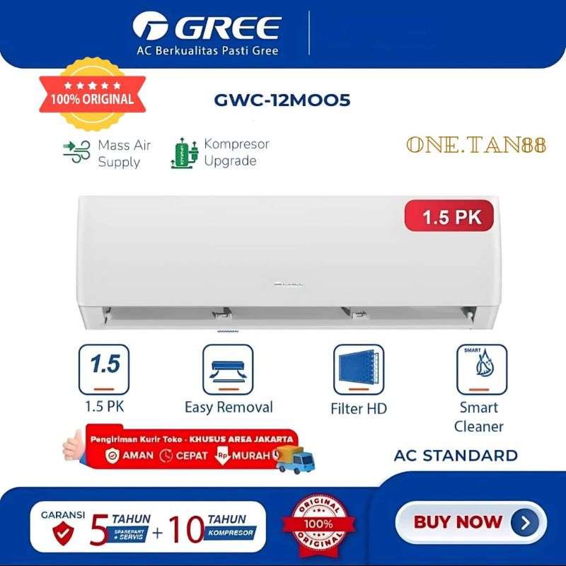Jual AC GREE GWC-12MOO5A 1.5 PK FREON R32 (GARANSI RESMI) | Shopee ...