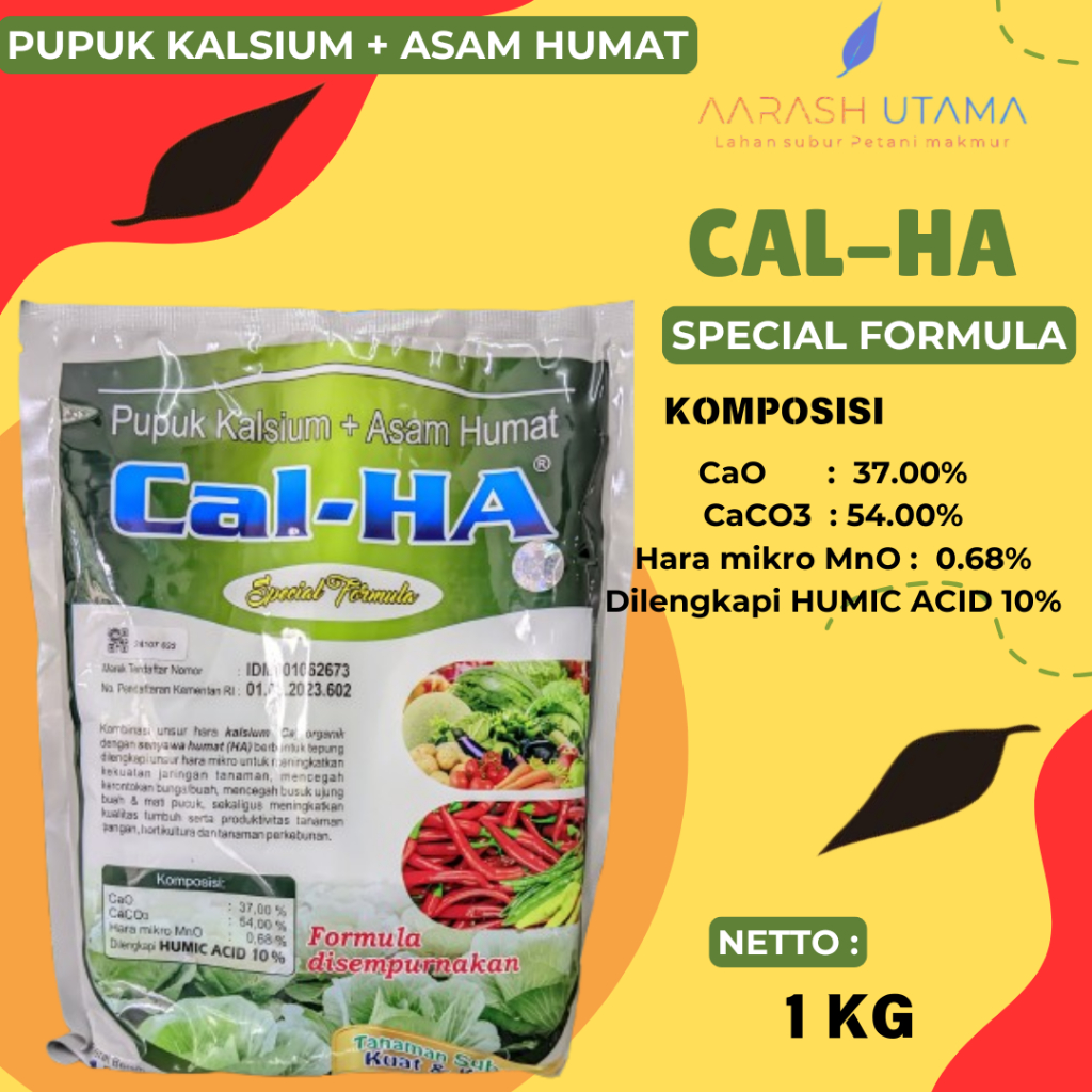 Jual CALHA / CAL-HA 1KG ( kalsium+asam humat ) PUPUK & PEMBENAH TANAH ...