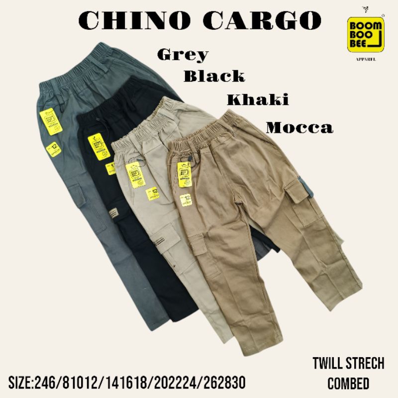 Jual (COD)CELANA CHINO CARGO PANJANG ANAK BOOMBOOBEEE 1-12TH/TWILL ...