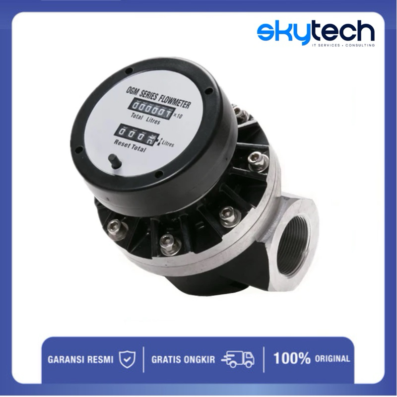Jual Flow meter OGM 2 inch analog OMG-50A aluminium oval gear meter 2 ...