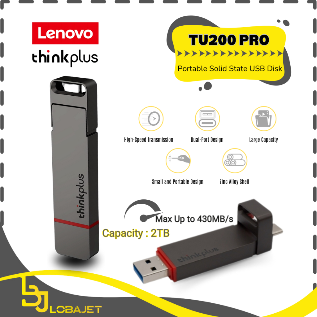 Jual LENOVO thinkplus TU200 PRO 2TB - Portable Solid State USB Disk ...