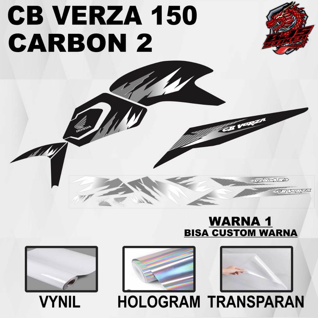 Jual Striping CB VERZA 150 Carbon 2 - Stiker Sticker Decal CB VERZA 150 ...