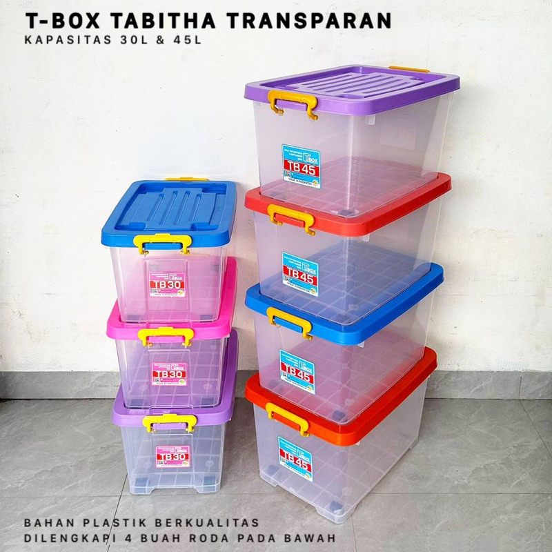 Jual CONTAINER BOX T-BOX TABITHA SERIAN TRANSPARAN / KOTAK PENYIMPANAN ...