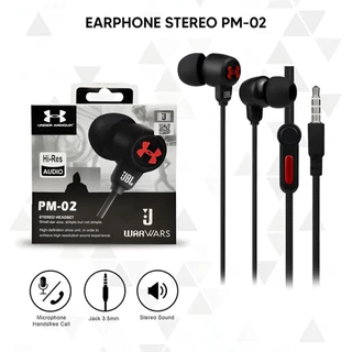 Earphone Headset PM-02 Super Bass Suara Jernih