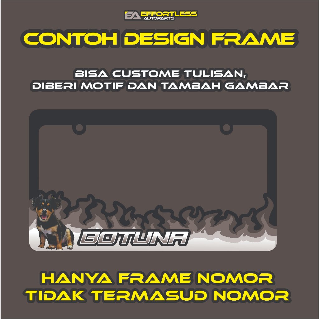 Jual FRAME ONLY PLAT NOMOR PROPER FRAME CUSTOM BEBAS DESAIN | Shopee ...