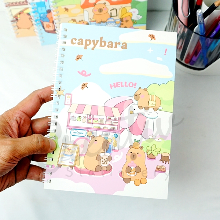 Jual Capybara Spiral Notebook Buku Tulis Catatan Motif Kapibara Soft ...