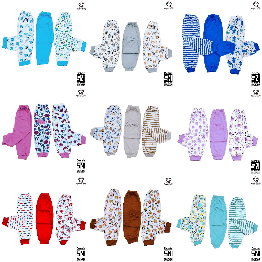Jual Terlaris No. 1 | Paket 3 Set Baju Piyama Bayi Denzie SNI Setelan ...