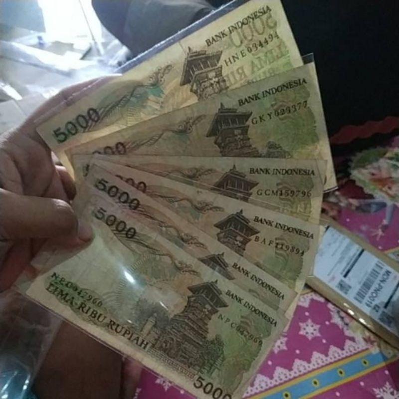 Jual (VF/USED) Uang kuno 5rb 5000 teuku umar tahun 1986 rp 5000 teuku ...
