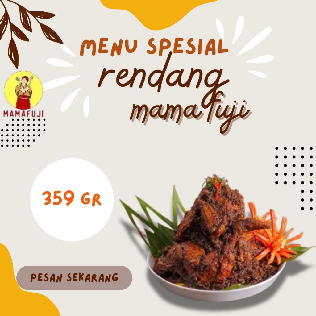 Jual RENDANG SAPI MAMA FUJI KEMASAN 350 GRAM HALAL ORIGINAL DIJAMIN ...