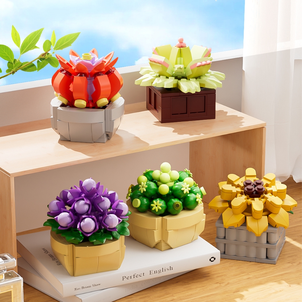 Jual TOY LINX Blok bangunan pot Plant Bricks Block Susun block bunga ...