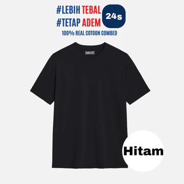 Kaos Polos Cotton Combed 24S Tebal Kaos Pria Kaos Wanita Lengan Pendek Premium