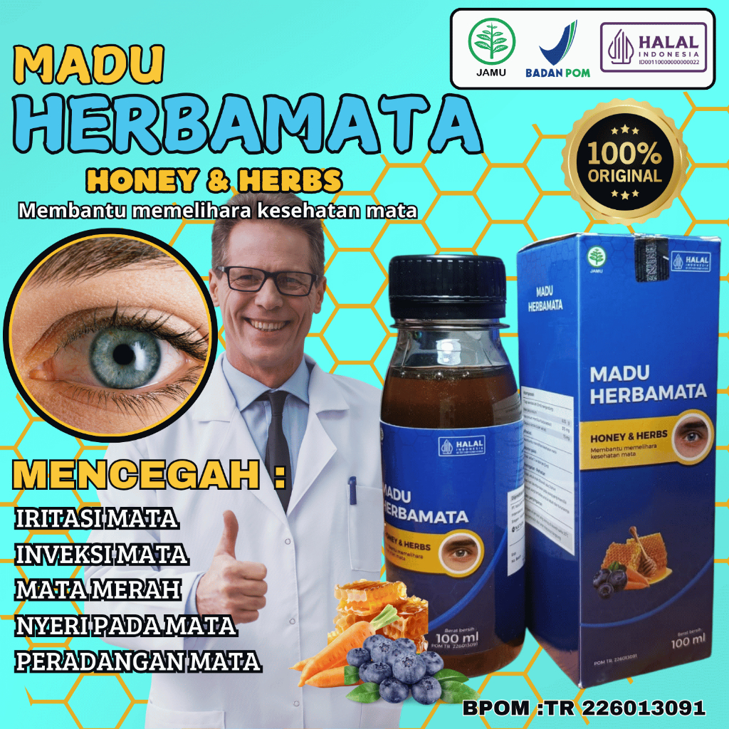Jual Herbamata Madu Herbal Mata Terlaris No.1 Obat Sakit Mata Glukoma ...