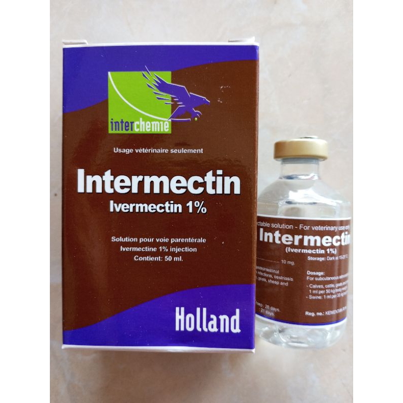 Jual INTERMECTIN (ivermectin 1%) 10 ml obat cacing kutu kudis parasit ...