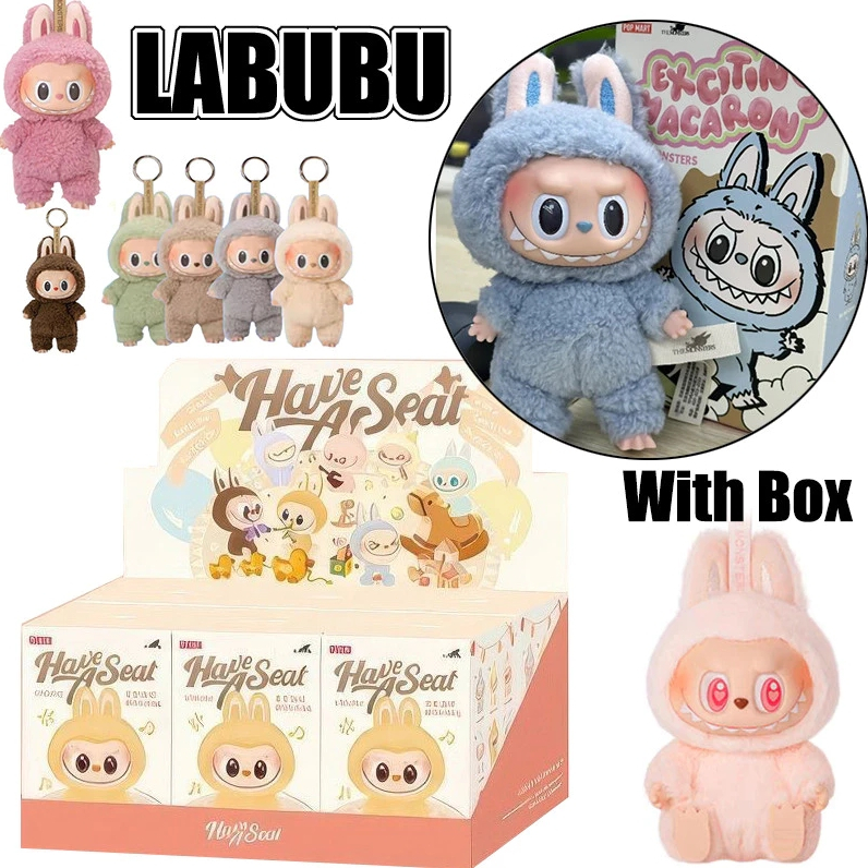 Jual BONEKA LABUBU V1&V2 BLIND BOX POPMART 1:1 SEALED EXCITING MACARON ...